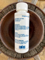 Back label of Ranchx Scented Bliss Premium Laundry Detergent showing directions for use, ingredients, and care information