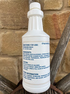 Back label of Ranchx Scented Bliss 32 oz laundry detergent showing directions and ingredients