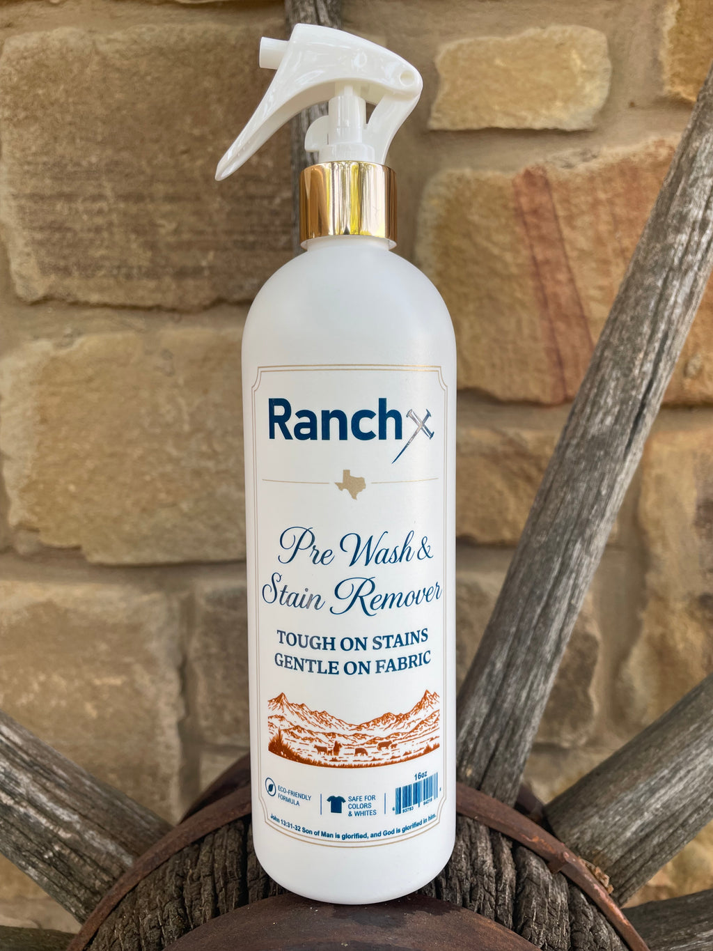 Ranchx Pre Wash & Stain Remover 16 oz enzyme laundry stain remover spray for clothes
