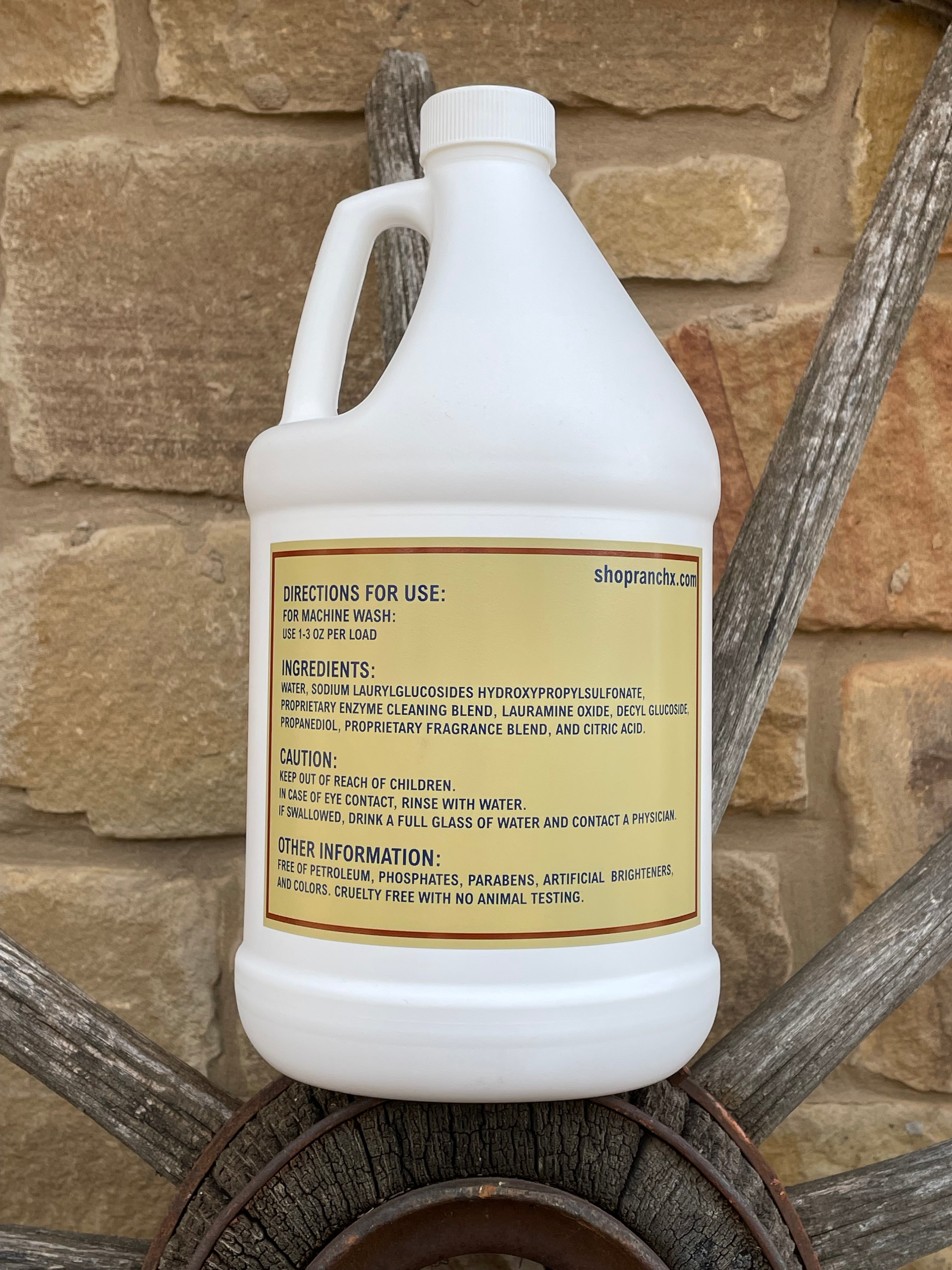 Ranchx premium laundry detergent 1 gallon jug with Western
